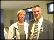 Jean Pierre Mailliotte, Prsident de l'U.S.Marquette Athltisme, et son pouse