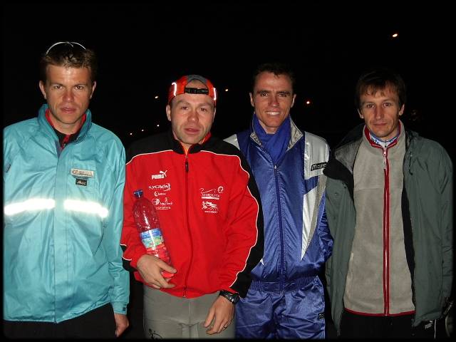 Richard, Arnaud, Fabien et Manu avant le dpart
